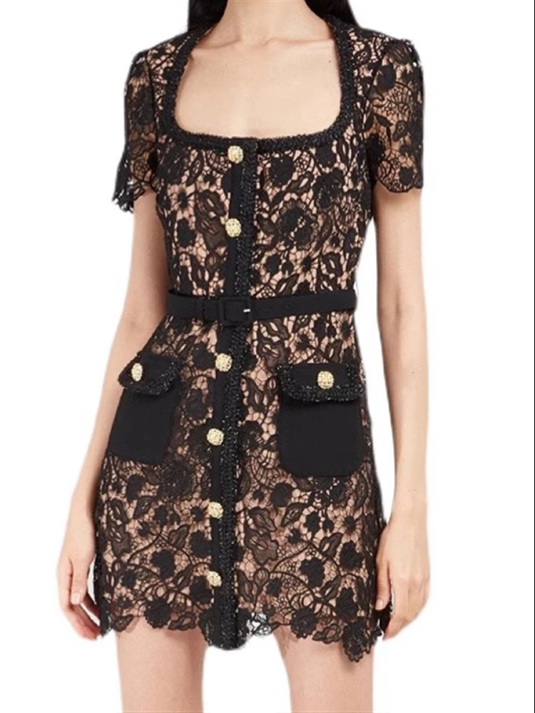 Woman Short Sleeve Solid Dress Mesh Lace Elegant Sexy Dresses Women Embroidery 2023 Summer Boho Party Vintage A-Line vestido
Woman Short Sleeve Solid Dress Mesh Lace Elegant Sexy Dresses Women Embroidery 2023 Summer Boho Party Vintage A-Line vestido