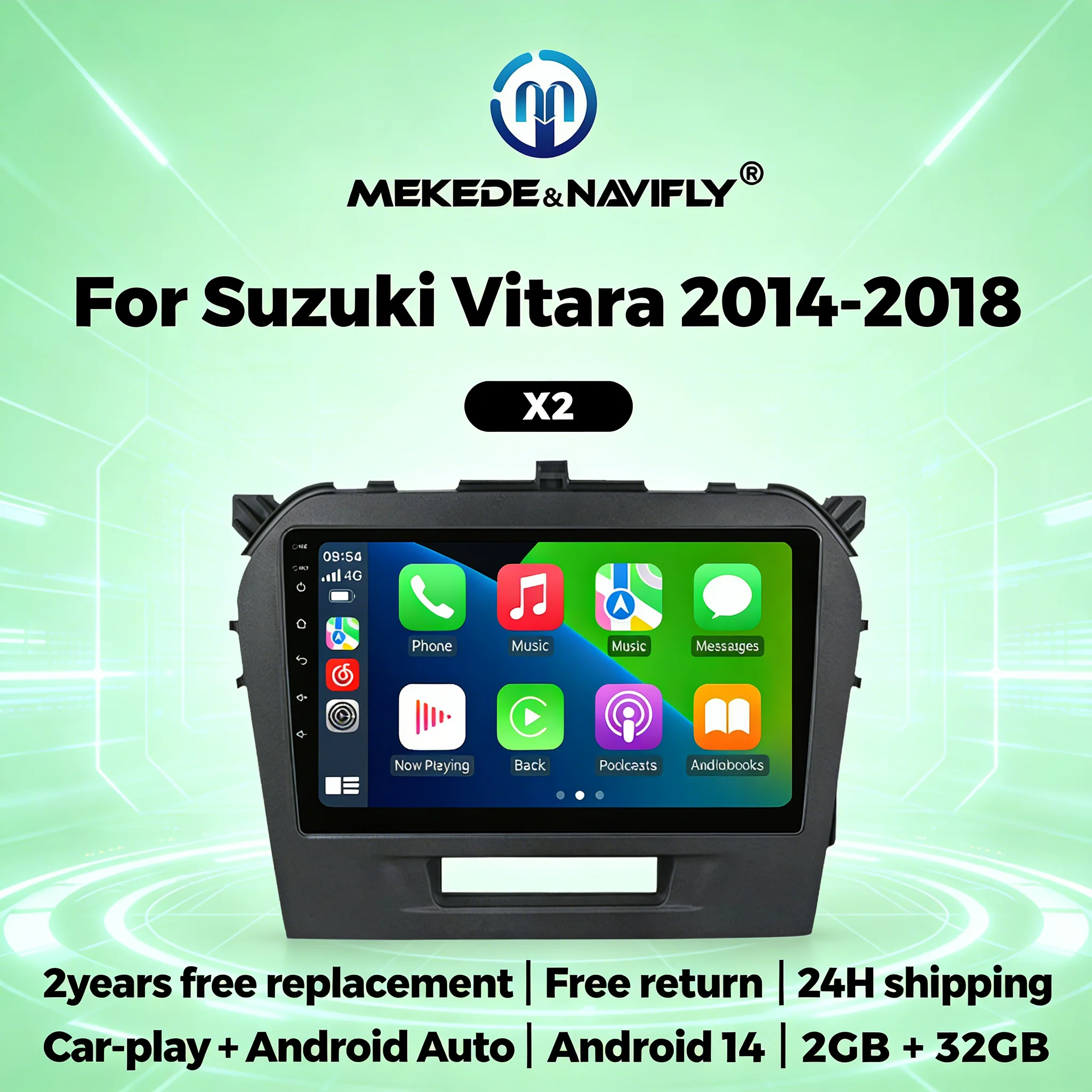 9 Inch Android Auto Wireless Carplay For Suzuki Vitara 2014-2018 2 Din Navigation GPS Car Radio Multimedia Video Player DSP WIFI
9 Inch Android Auto Wireless Carplay For Suzuki Vitara 2014-2018 2 Din Navigation GPS Car Radio Multimedia Video Player DSP WIFI