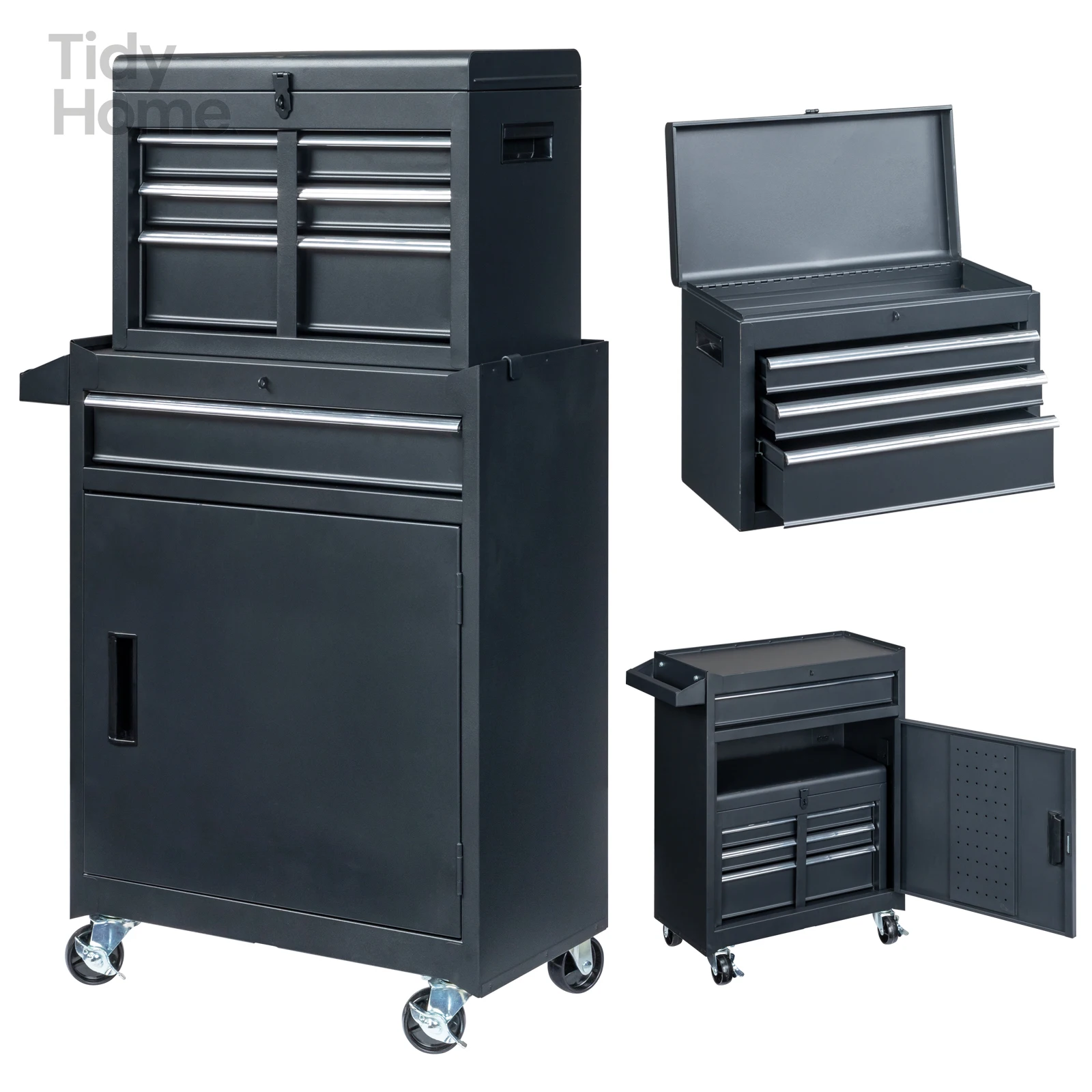 4-Drawer Steel Instrument Cart with Lock,fit for aboratory,workshop,or storage room,smooth-rolling casters,Load Capacity,Black
4-Drawer Steel Instrument Cart with Lock,fit for aboratory,workshop,or storage room,smooth-rolling casters,Load Capacity,Black