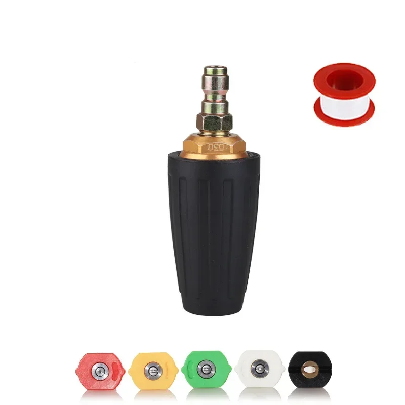 Turbo Nozzle for Pressure Washer, Rotating Nozzle and 5 Tips, 1/4 Inch Quick Connect, 4000 PSI
Turbo Nozzle for Pressure Washer, Rotating Nozzle and 5 Tips, 1/4 Inch Quick Connect, 4000 PSI