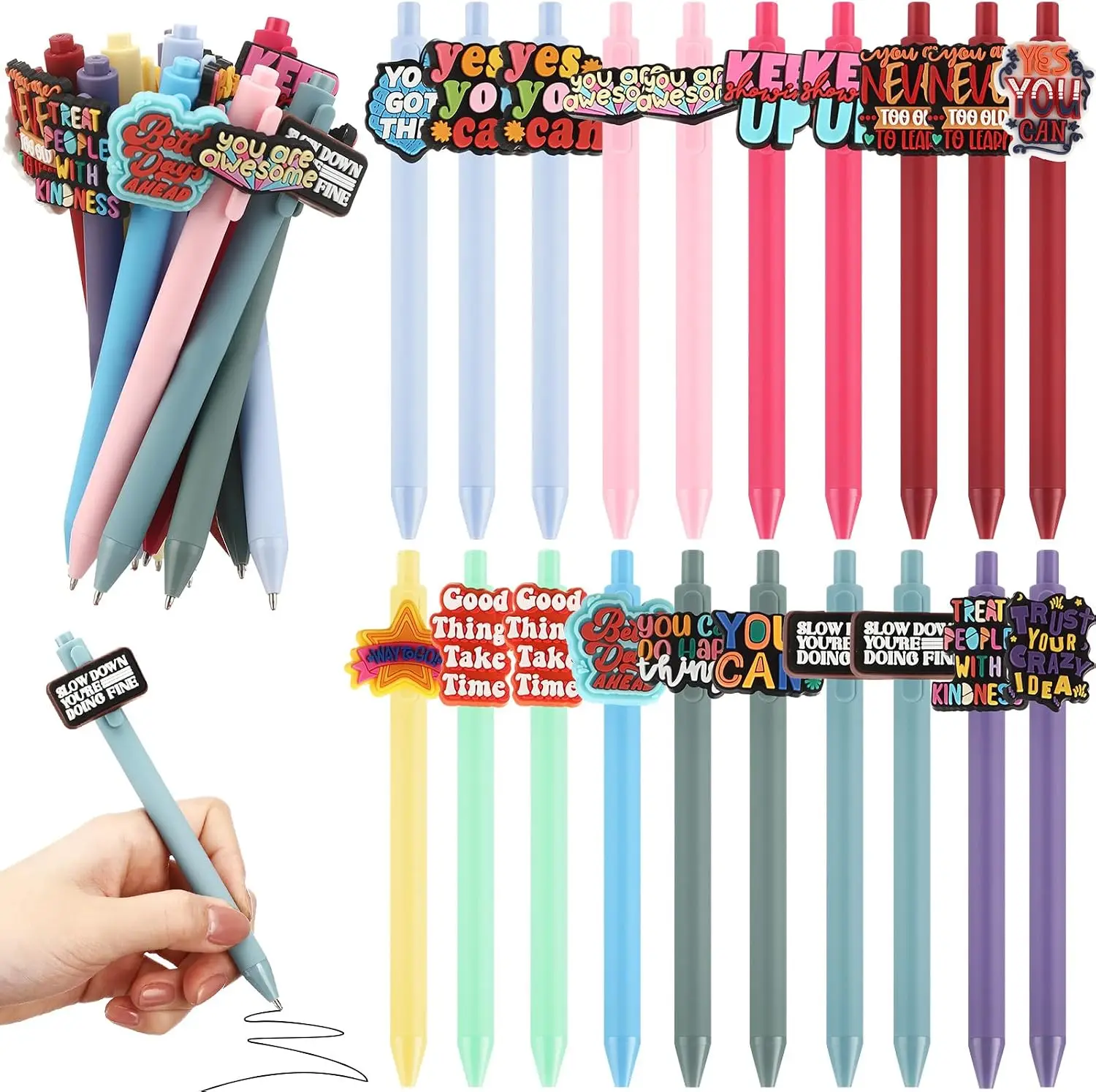 Frienda 20 Pcs Inspirational Pens Bulk Motivational Quotes CNA Week Gift Ballpoint Pens Funny Positive Employee Appreciation Gifts for Teacher Student Coworkers Nurse Team Staff, 14 Styles
Frienda 20 Pcs Inspirational Pens Bulk Motivational Quotes CNA Week Gift Ballpoint Pens Funny Positive Employee Appreciation Gifts for Teacher Student Coworkers Nurse Team Staff, 14 Styles