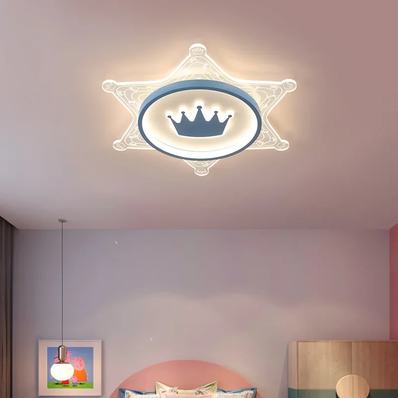Simple Modern Creative Children's Room Decoration LED Ceiling Lamp Star Crown Kids Bedroom Lamp Girl Pink Eye Protection Light
Simple Modern Creative Children's Room Decoration LED Ceiling Lamp Star Crown Kids Bedroom Lamp Girl Pink Eye Protection Light