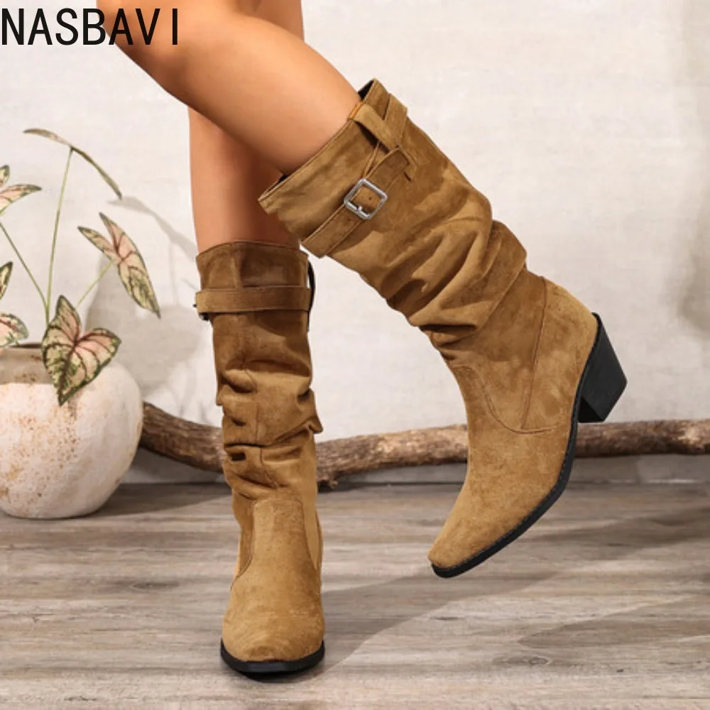 Autumn and Winter New Style Fashion High Heels Women Boots Korean Version Pointed Tip Pleated Concise Square Heel Women's Boots
Autumn and Winter New Style Fashion High Heels Women Boots Korean Version Pointed Tip Pleated Concise Square Heel Women's Boots