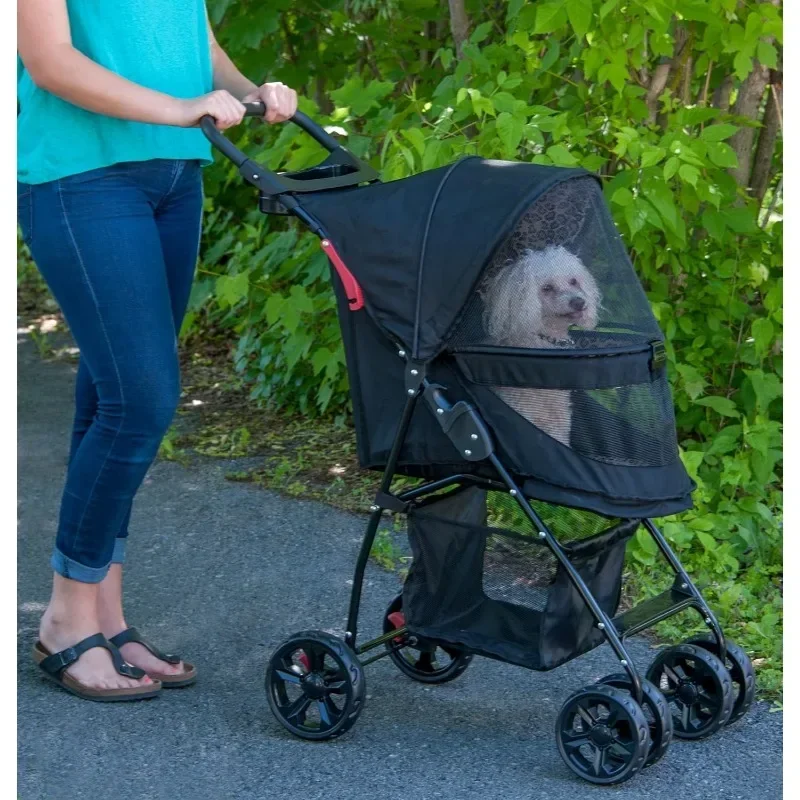 No-Zip Pet Stroller for Cats/Dogs, Zipperless Entry, Easy Fold with Removable Liner, Safety Tether, Storage Basket Cup Holder
No-Zip Pet Stroller for Cats/Dogs, Zipperless Entry, Easy Fold with Removable Liner, Safety Tether, Storage Basket Cup Holder
