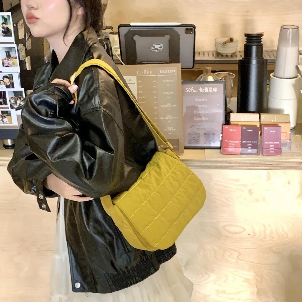 Сплошная цветная сумка через плечо, большая вместительная мягкая хлопковая сумка на плечо, легкая сумка из полиэфирного волокна, повседневная одежда