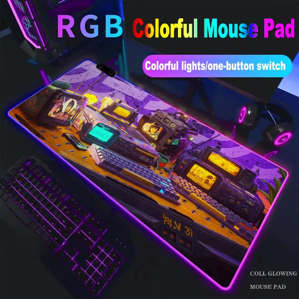 Retro tv Mouse Pad High-end E-sports Mouse Pad Mouse Pad RGB Mouse Pad LED Pc Large Student Writing Pad Gamer Luminous Desk Ma
Retro tv Mouse Pad High-end E-sports Mouse Pad Mouse Pad RGB Mouse Pad LED Pc Large Student Writing Pad Gamer Luminous Desk Ma