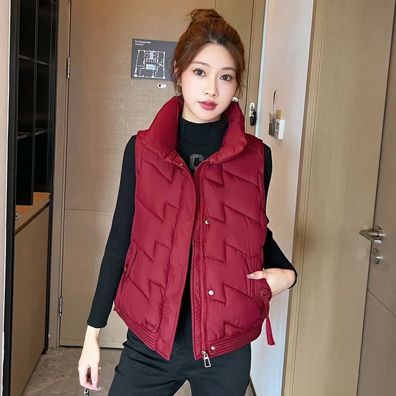 Autumn Winter Thiened ort Loose Fit Stand Collar down Cotton Vest Women's Outerwear Jaet Commute Sle Polyester Fiber
Autumn Winter Thiened ort Loose Fit Stand Collar down Cotton Vest Women's Outerwear Jaet Commute Sle Polyester Fiber