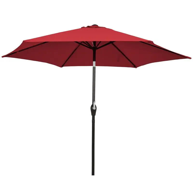 10 Feet Outdoor Patio Umbrella with Tilt Adjustment and Crank-Dark Red
10 Feet Outdoor Patio Umbrella with Tilt Adjustment and Crank-Dark Red