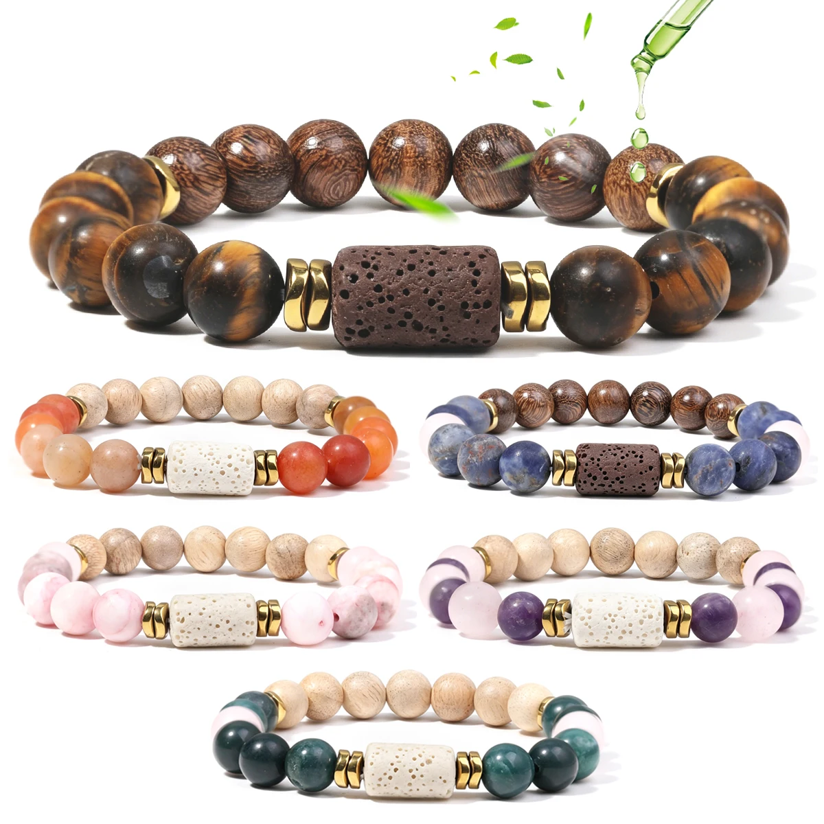 Fashion Natural Stone Aromatherapy Bracelet Essential Oil Diffuser perfume Lock Women Charm Bracelet Jewelry
Fashion Natural Stone Aromatherapy Bracelet Essential Oil Diffuser perfume Lock Women Charm Bracelet Jewelry