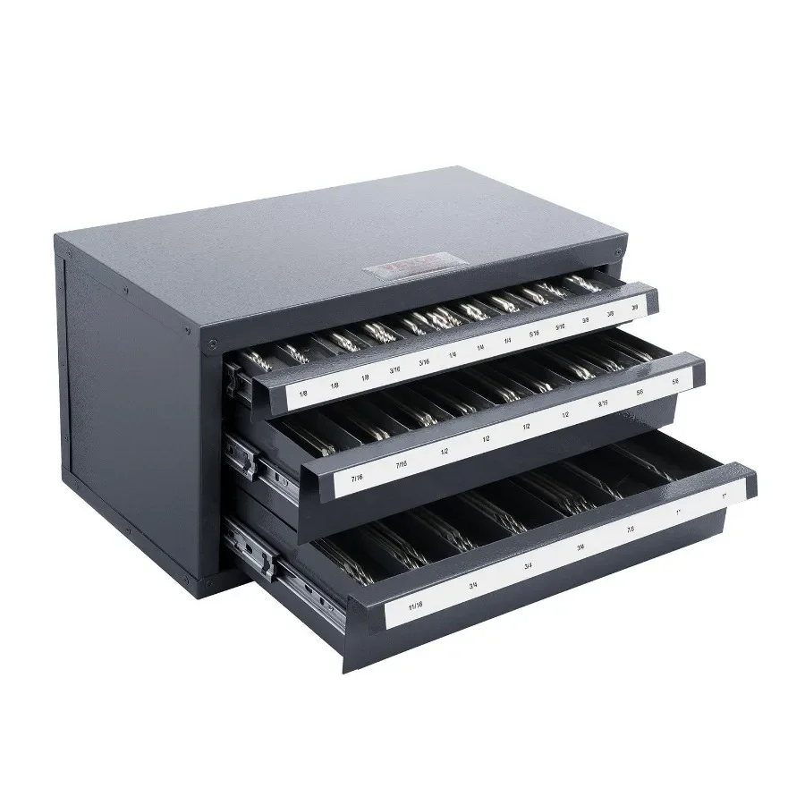 VEVOR End Mill Dispenser Cabinet Three-Drawer End Mill Organizer Cabinet for 1/8" to 1" Steel End Mill Dispenser Organizer Cabi
VEVOR End Mill Dispenser Cabinet Three-Drawer End Mill Organizer Cabinet for 1/8" to 1" Steel End Mill Dispenser Organizer Cabi