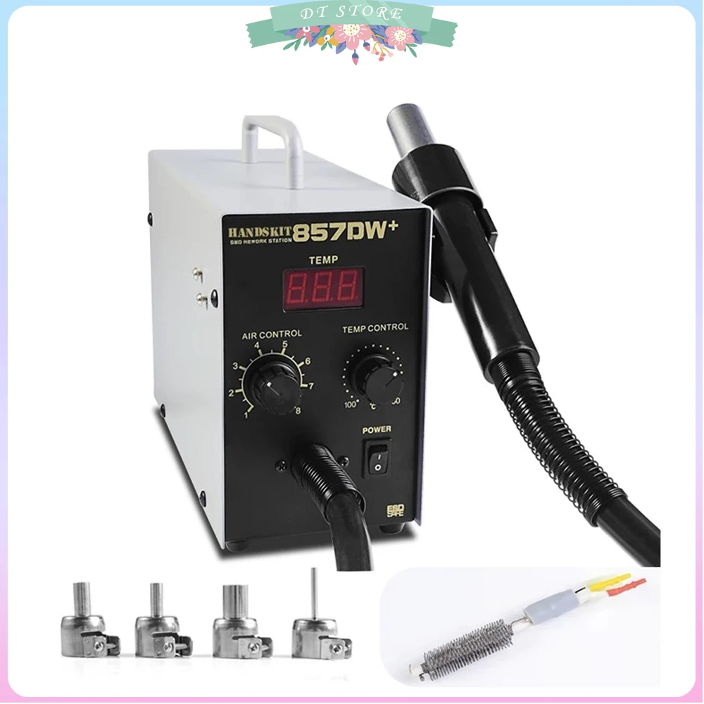 QUICK 857DW+ Adjustable Hot Air Gun Soldering Station Heater Helical Wind Air Gun SMD Rework Station
QUICK 857DW+ Adjustable Hot Air Gun Soldering Station Heater Helical Wind Air Gun SMD Rework Station