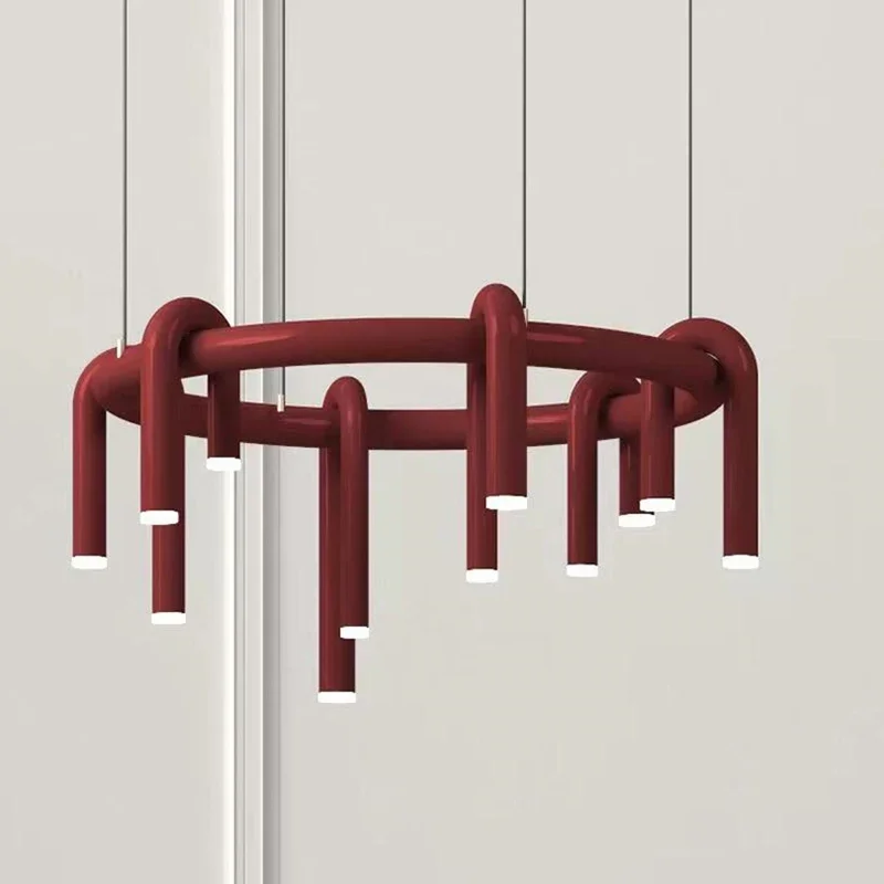 2025 Modern Designer's U-shaped creativity Chandelier lustre Red Cord Height Adjustable Ceiling for Dining Room Bar Decoration
2025 Modern Designer's U-shaped creativity Chandelier lustre Red Cord Height Adjustable Ceiling for Dining Room Bar Decoration