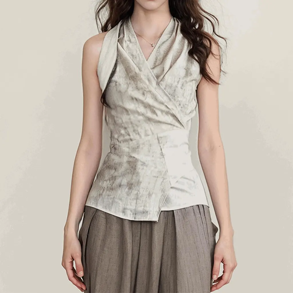 Elegant Purple Women's Vest V-neck Hanging Neck Design Sleeveless All-match Summer Fashion Top for
Elegant Purple Women's Vest V-neck Hanging Neck Design Sleeveless All-match Summer Fashion Top for