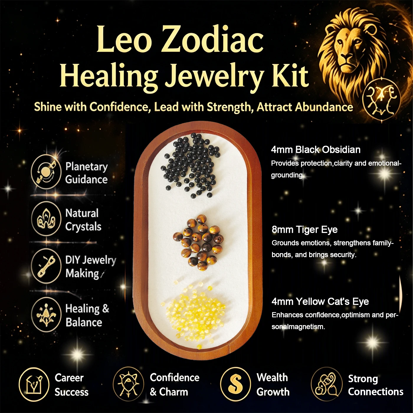 2026 Making Leo Zodiac Healing DIY Jewelry Kit Natural Crystal Tiger Eye Astrology Energy Bracelet Making Craft Set Supplies
2026 Making Leo Zodiac Healing DIY Jewelry Kit Natural Crystal Tiger Eye Astrology Energy Bracelet Making Craft Set Supplies
