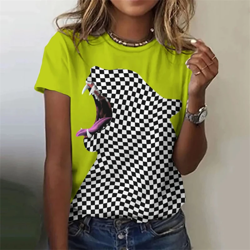 Summer Women's T-Shirt Pink 3d Leopard Print Fashion Street Tshirts Harajuku Short-sleeved y2k Tops Oversized Female Clothing
Summer Women's T-Shirt Pink 3d Leopard Print Fashion Street Tshirts Harajuku Short-sleeved y2k Tops Oversized Female Clothing