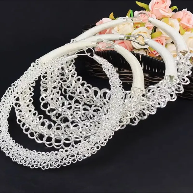 Chinese Miao Necklace Dong Nationality Festival Performance Wear Hmong Silver Necklace Handmade Collar
Chinese Miao Necklace Dong Nationality Festival Performance Wear Hmong Silver Necklace Handmade Collar