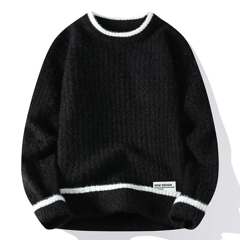 Men's Knit Sweater Long Sleeve Solid Color Thick Pullovers Male Designer Original Korean Popular Clothes Vintage Top Knitwear
Men's Knit Sweater Long Sleeve Solid Color Thick Pullovers Male Designer Original Korean Popular Clothes Vintage Top Knitwear
