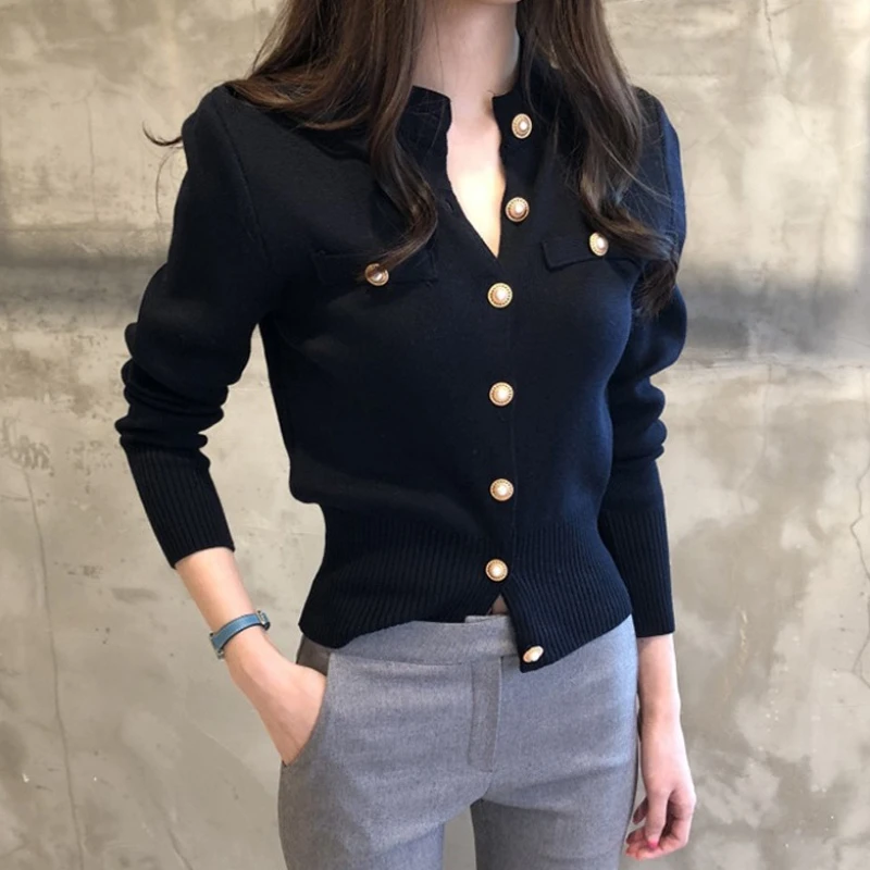 Вязаный свитер, женские кардиганы с длинным рукавом и воротником-стойкой, белый вязаный свитер, кардиган, женские топы, свитера Sueters De Mujer
Вязаный свитер, женские кардиганы с длинным рукавом и воротником-стойкой, белый вязаный свитер, кардиган, женские топы, свитера Sueters De Mujer