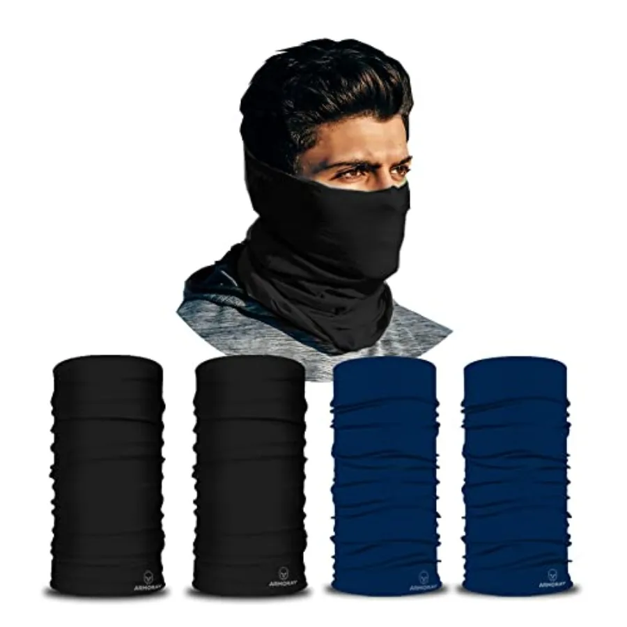 ARMORAY Neck Gaiter Face Mask - 4 Pack Reusable and Washable Cloth Face Cover
ARMORAY Neck Gaiter Face Mask - 4 Pack Reusable and Washable Cloth Face Cover