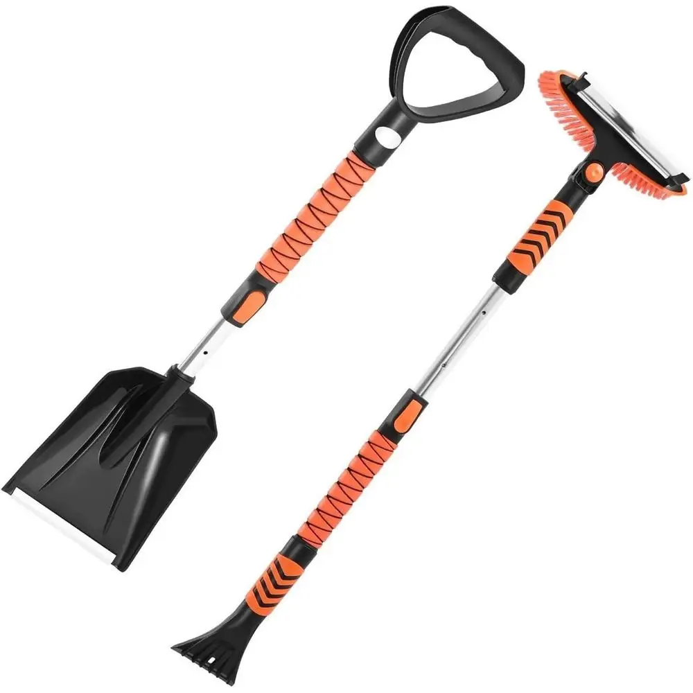 Зимний инструмент для уборки снега с автомобиля с противоскользящей ручкой из ЭВА — в комплекте щетка для чистки и скребок для льда
Зимний инструмент для уборки снега с автомобиля с противоскользящей ручкой из ЭВА — в комплекте щетка для чистки и скребок для льда