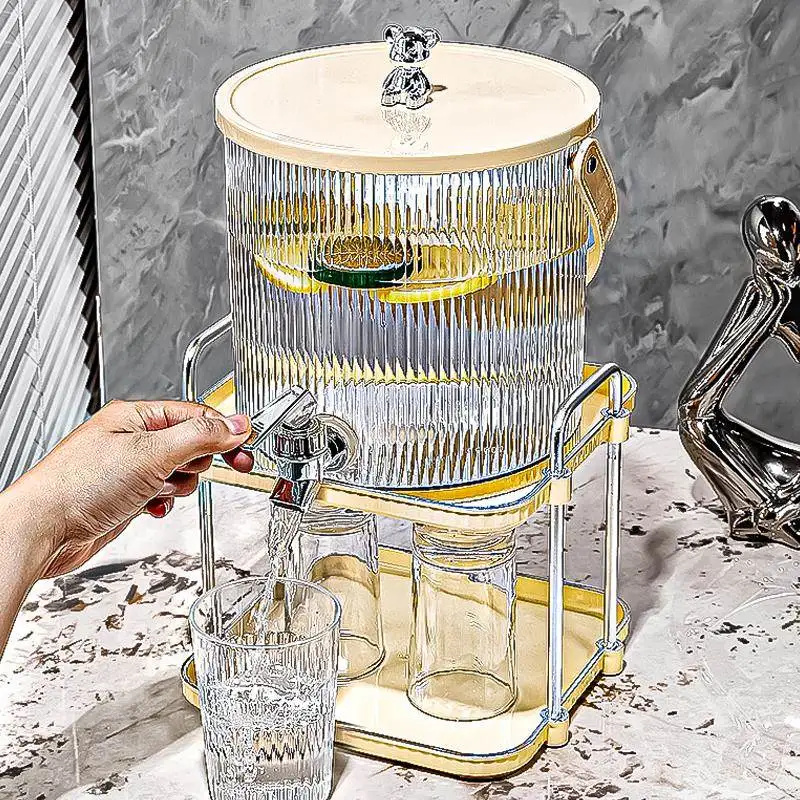 Large Capaci Cotail aker with Tap Frie Cold Water Pot Home Use Cold Water Barrel Fruit Tea Barrel Juice Chilling Drin...
Large Capaci Cotail aker with Tap Frie Cold Water Pot Home Use Cold Water Barrel Fruit Tea Barrel Juice Chilling Drin...