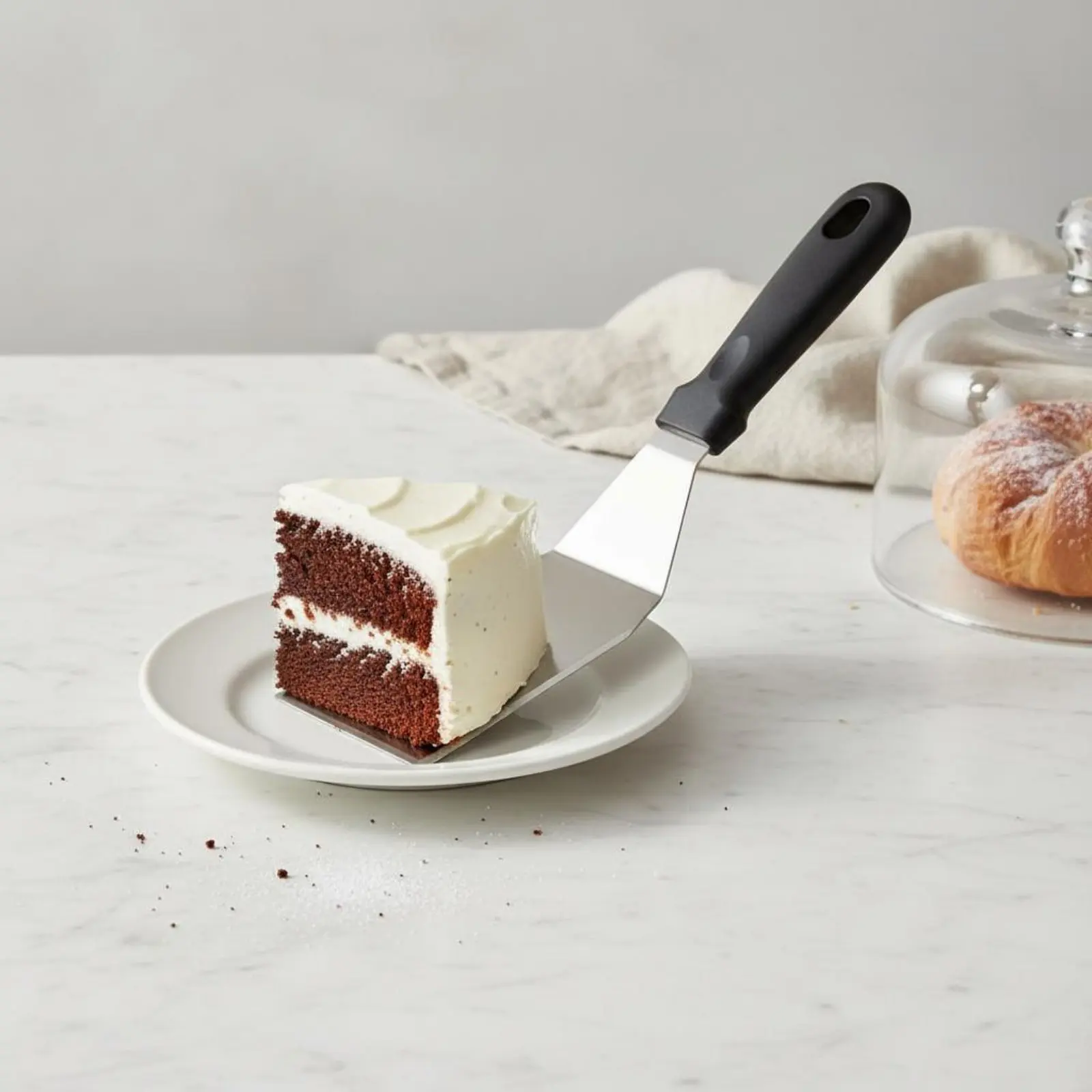 Stainless Steel Spatula Slotted Design Cake Scraper Flat Top Spatula Long-Lasting Bench Scraper Commercial Grade
Stainless Steel Spatula Slotted Design Cake Scraper Flat Top Spatula Long-Lasting Bench Scraper Commercial Grade