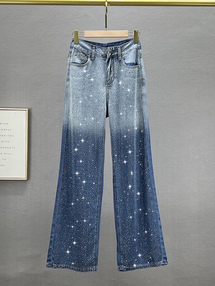 High Waist Loose Women's Jeans Diamond Studded Star Spring 2023 New Sle Long Pants Wide Leg Jeans Denim Blue
High Waist Loose Women's Jeans Diamond Studded Star Spring 2023 New Sle Long Pants Wide Leg Jeans Denim Blue