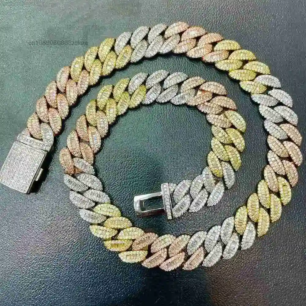 Cuban Jewelry 16mm Width Link Chain Vvs Moissanite 925 Silver White Gold Plated Miami Cuban Link Chain
Cuban Jewelry 16mm Width Link Chain Vvs Moissanite 925 Silver White Gold Plated Miami Cuban Link Chain