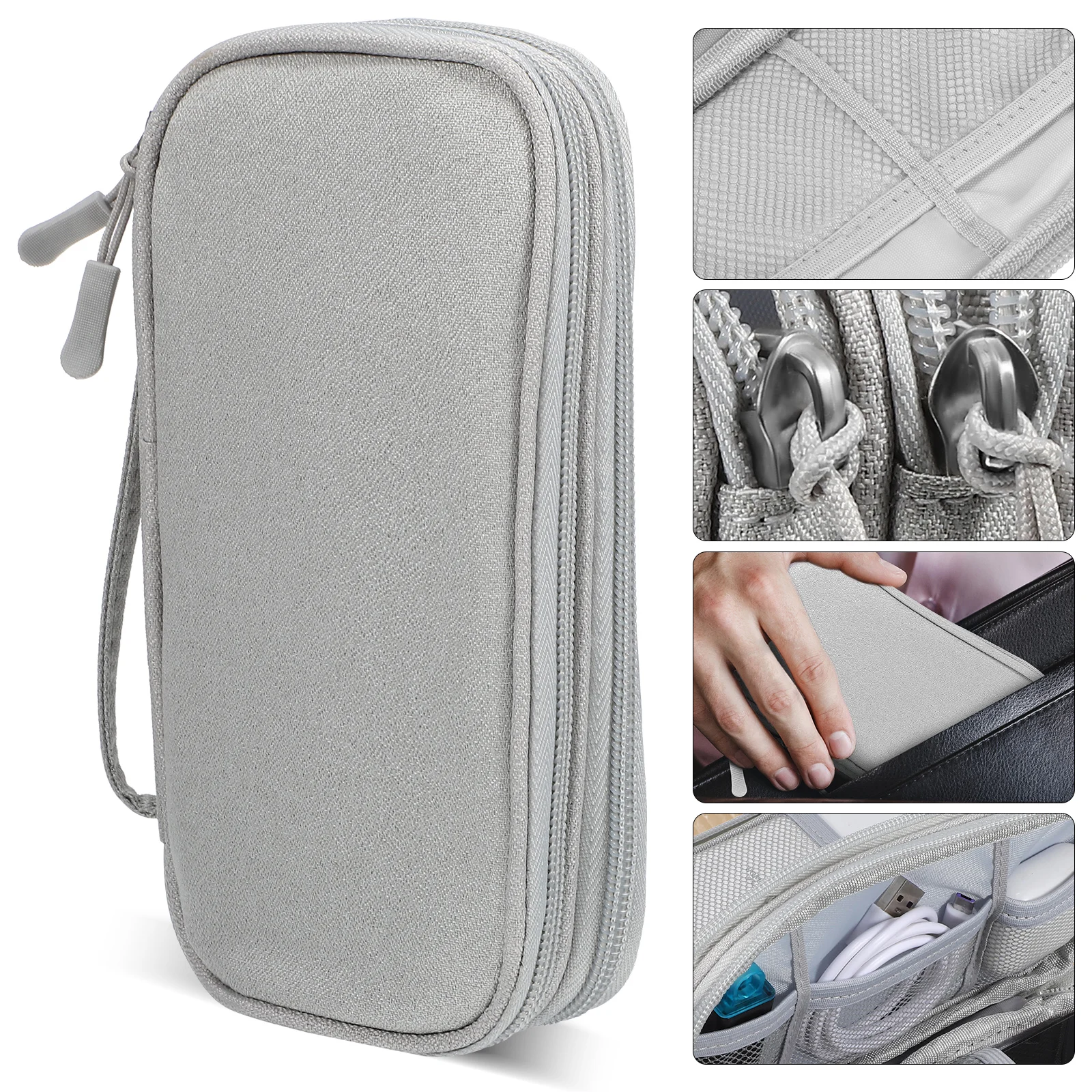Double Layer Storage Bag for Electronics Organizer Travel Accessories Cable Pouch Gadget Case Large Capacity Sturdy PU Material
Double Layer Storage Bag for Electronics Organizer Travel Accessories Cable Pouch Gadget Case Large Capacity Sturdy PU Material
