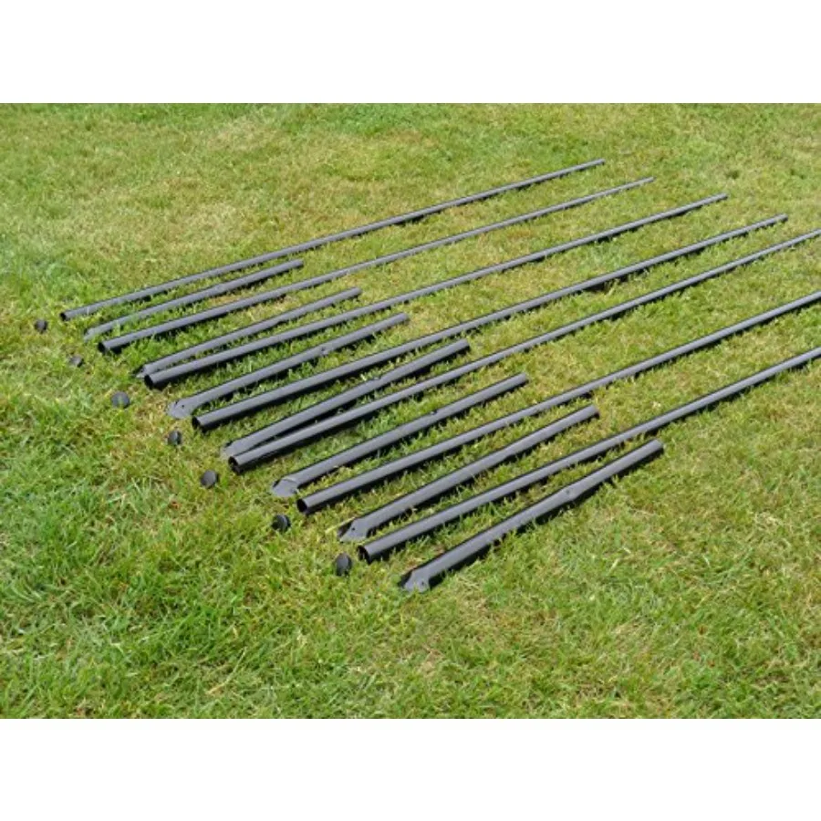 6' Ultra Dog Fence Post w/Sleeve - 7 Pack Black Durable Steel Construction for Yard Boundary Easy Installation with Sleeve Desi
6' Ultra Dog Fence Post w/Sleeve - 7 Pack Black Durable Steel Construction for Yard Boundary Easy Installation with Sleeve Desi