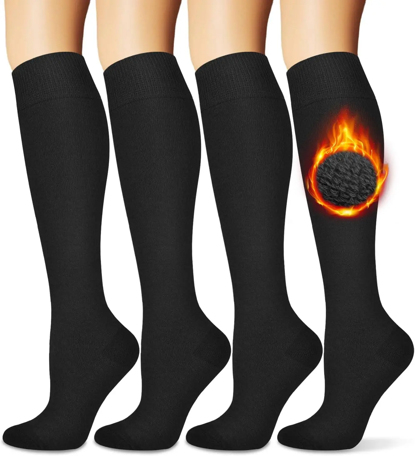 Women's Thermal Knee High Socks - Winter Running Hiking Thick Warm Boot Socks for Cold Weather
Women's Thermal Knee High Socks - Winter Running Hiking Thick Warm Boot Socks for Cold Weather