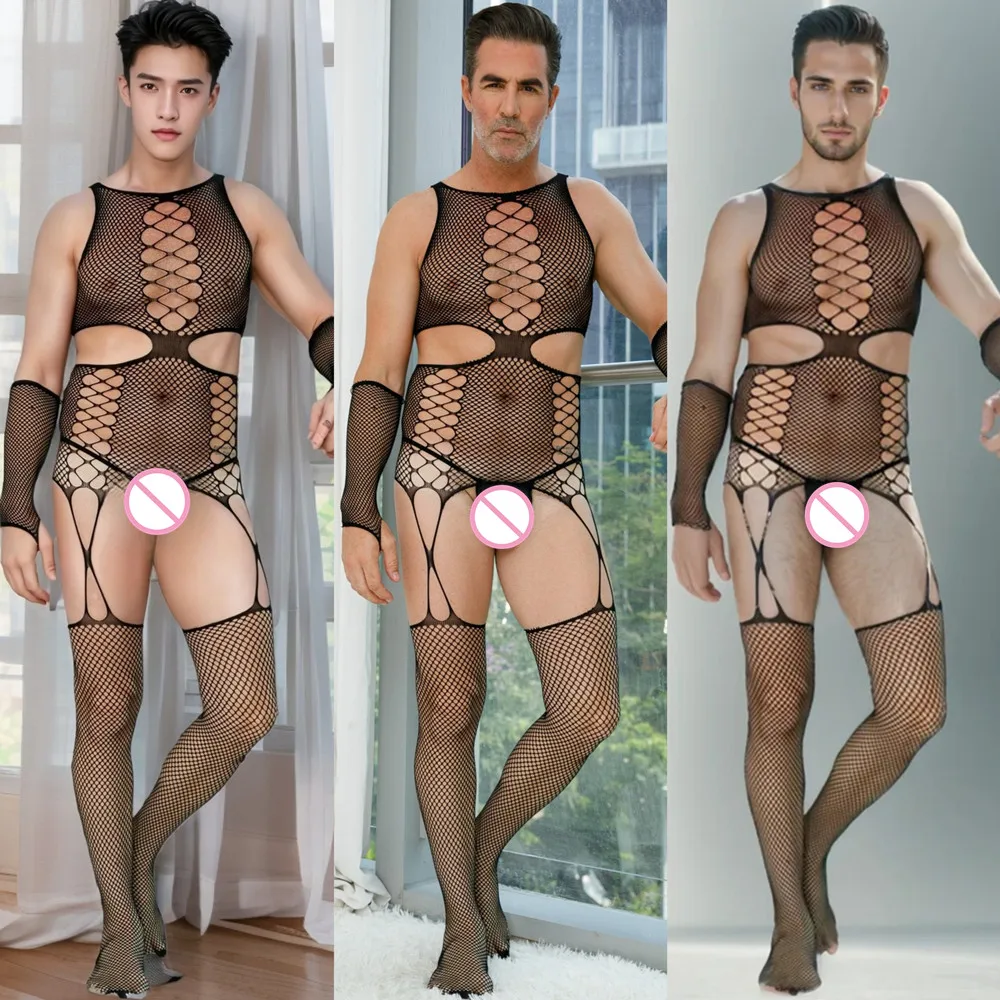 Adult 18+ Erotic Mesh Sissy Transparent Gay Bodysuits Fashion Open Crotch Lingerie Man's Body Suits Sexiest Fishnet Sleepwear
Adult 18+ Erotic Mesh Sissy Transparent Gay Bodysuits Fashion Open Crotch Lingerie Man's Body Suits Sexiest Fishnet Sleepwear