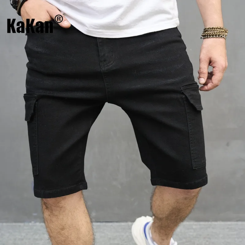 Kakan - European and American Summer New Tight Solid Black Jeans for Men, Trendy Capris Short K49-526
Kakan - European and American Summer New Tight Solid Black Jeans for Men, Trendy Capris Short K49-526