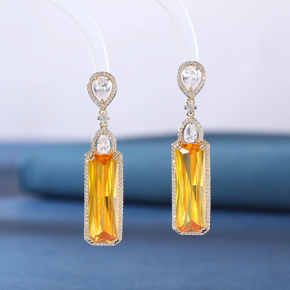 Серьги-подвески из серебра 925 пробы с цитрином, элегантные свадебные украшения для женщин, подарок на свадьбу или вечеринку
Серьги-подвески из серебра 925 пробы с цитрином, элегантные свадебные украшения для женщин, подарок на свадьбу или вечеринку