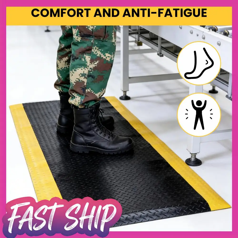 144x36inch Industrial Anti-Fatigue Floor Mat Black W/ Yellow Border Thicked Sponge Anti-Fatigue Floor Mat for Garage Warehouses
144x36inch Industrial Anti-Fatigue Floor Mat Black W/ Yellow Border Thicked Sponge Anti-Fatigue Floor Mat for Garage Warehouses