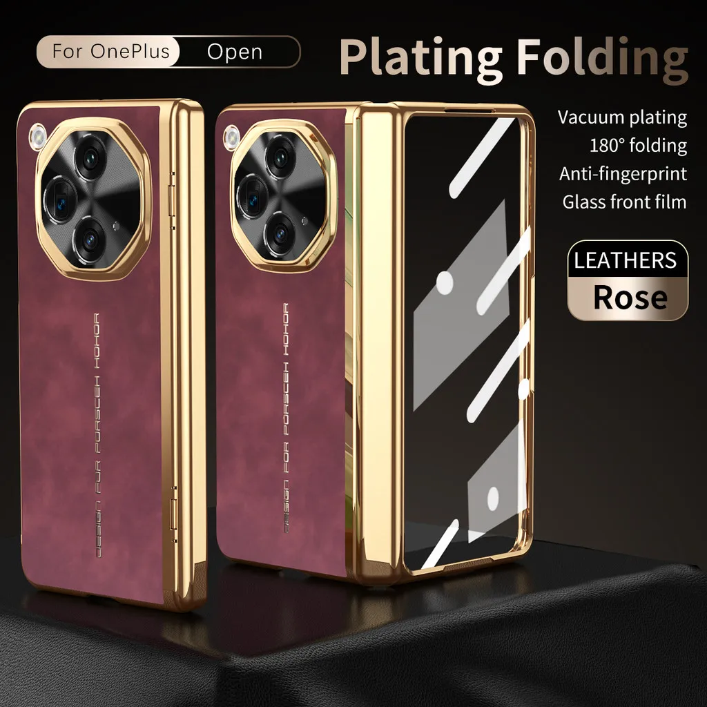 Luxury Plain PU Leather Phone Case For OPPO Find N3 OnePlus Open Full Protection Cover With Screen Protector
Luxury Plain PU Leather Phone Case For OPPO Find N3 OnePlus Open Full Protection Cover With Screen Protector