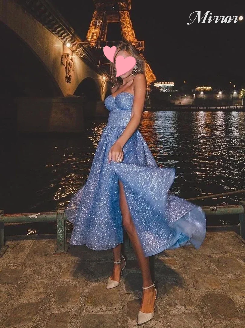 Mirror Dress Elegant Vintage Sweet Blue Twinkle Shiny Sexy A-Line Customize Formal Occasion Prom Dress Evening Party Gowns
Mirror Dress Elegant Vintage Sweet Blue Twinkle Shiny Sexy A-Line Customize Formal Occasion Prom Dress Evening Party Gowns