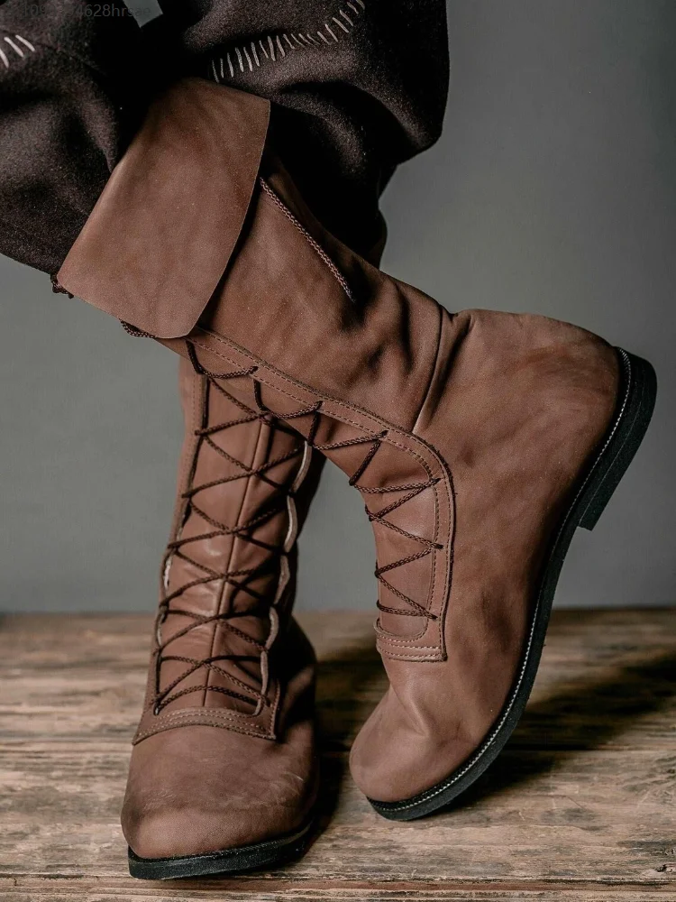 Men's Medieval Retro Art Knight Cosplay Boots Renaissance Shoes Pu Leather Warrior Role Play Party Lace Up Low Heel Shoes New
Men's Medieval Retro Art Knight Cosplay Boots Renaissance Shoes Pu Leather Warrior Role Play Party Lace Up Low Heel Shoes New