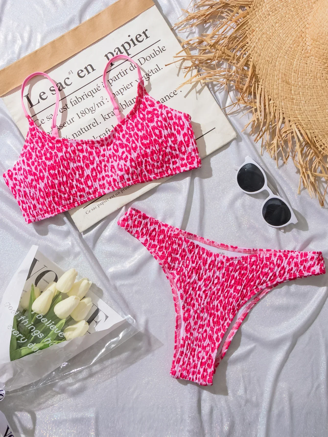 sexy wrinkled bandeau leopard print bikinis sets two pieces thong swimsuits beachwear bathing suit swimwear biquini
sexy wrinkled bandeau leopard print bikinis sets two pieces thong swimsuits beachwear bathing suit swimwear biquini