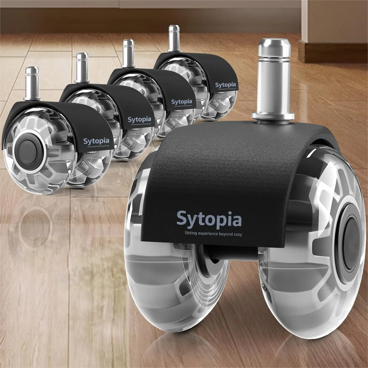 Office Chair Wheels 2 Inch Rubber Rollers Heavy Duty for Hardwood Floors Carpets Mats Universal 11x22mm Smooth Quiet Black Set
Office Chair Wheels 2 Inch Rubber Rollers Heavy Duty for Hardwood Floors Carpets Mats Universal 11x22mm Smooth Quiet Black Set