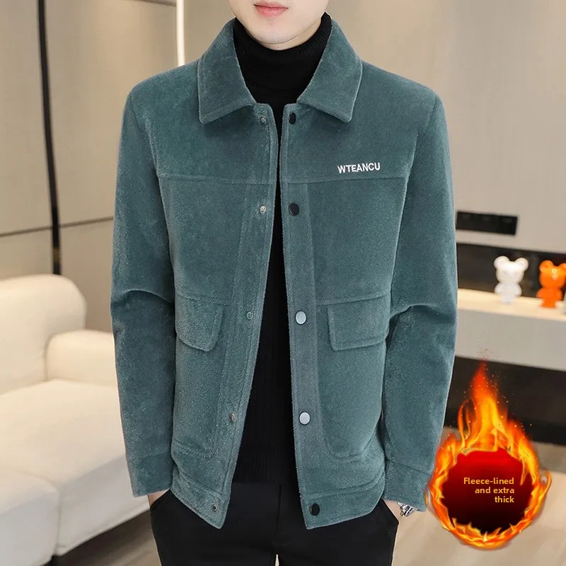 Men's Faion Thiened Woolen Jaet Autumn Winter Korean Sle Stand Collar ort Coat Casual Velvet Fabric Busin Casual
Men's Faion Thiened Woolen Jaet Autumn Winter Korean Sle Stand Collar ort Coat Casual Velvet Fabric Busin Casual