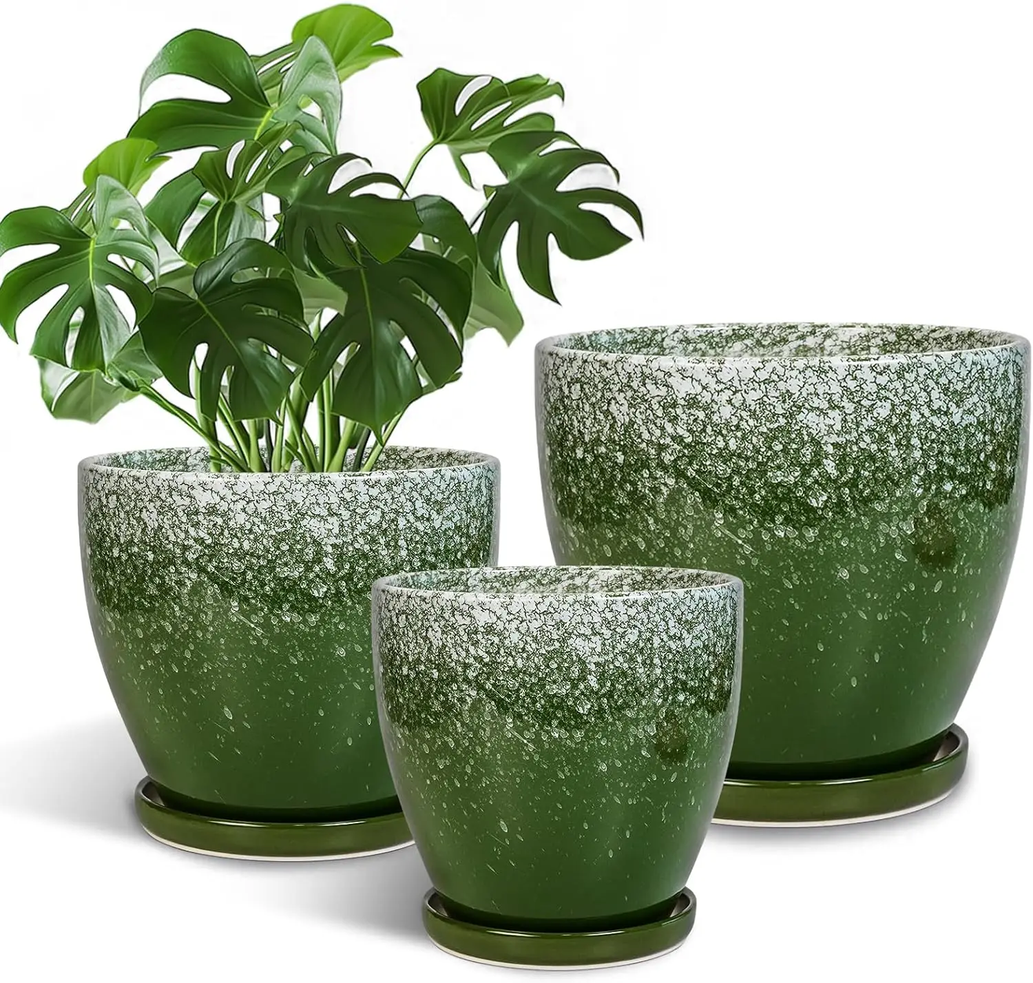 Ceramic Planters 3 Pack - 10 Inch 8 Inch 6 Inch Plant Pots for Indoor Outdoor, Round Decorative Flower Pots with Drainage Hol
Ceramic Planters 3 Pack - 10 Inch 8 Inch 6 Inch Plant Pots for Indoor Outdoor, Round Decorative Flower Pots with Drainage Hol