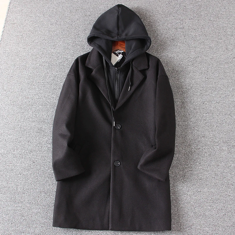 Busin Casual Men's Mid-Length Woolen Coat with Hood Autumn Winter Faion Outerwear Youth Trend Stand Fit No Ironing Re...
Busin Casual Men's Mid-Length Woolen Coat with Hood Autumn Winter Faion Outerwear Youth Trend Stand Fit No Ironing Re...