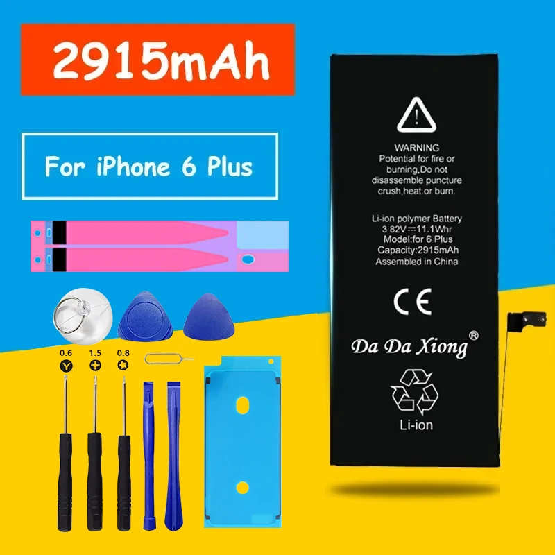 Сменный аккумулятор для iPhone 6 Plus, 6 P, 6 Plus, 3,82 в, 2915 мАч, литий-полимерный, встроенный литий с инструментами
Сменный аккумулятор для iPhone 6 Plus, 6 P, 6 Plus, 3,82 в, 2915 мАч, литий-полимерный, встроенный литий с инструментами