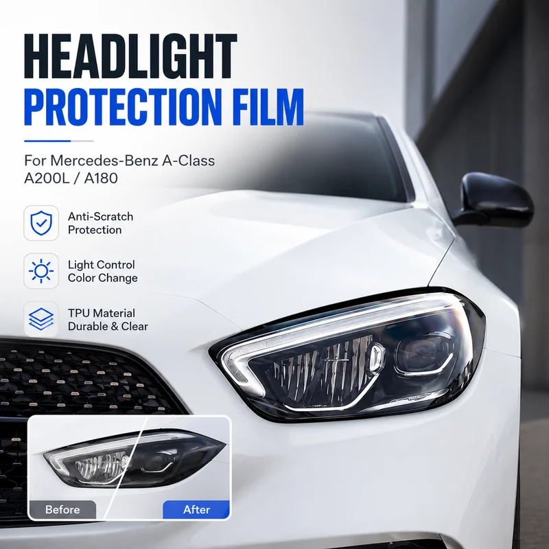 Headlight Film For Mercedes-Benz A-Class A200L/180 TPU Light Control Color Change Tail Light Film, Replacement Parts
Headlight Film For Mercedes-Benz A-Class A200L/180 TPU Light Control Color Change Tail Light Film, Replacement Parts
