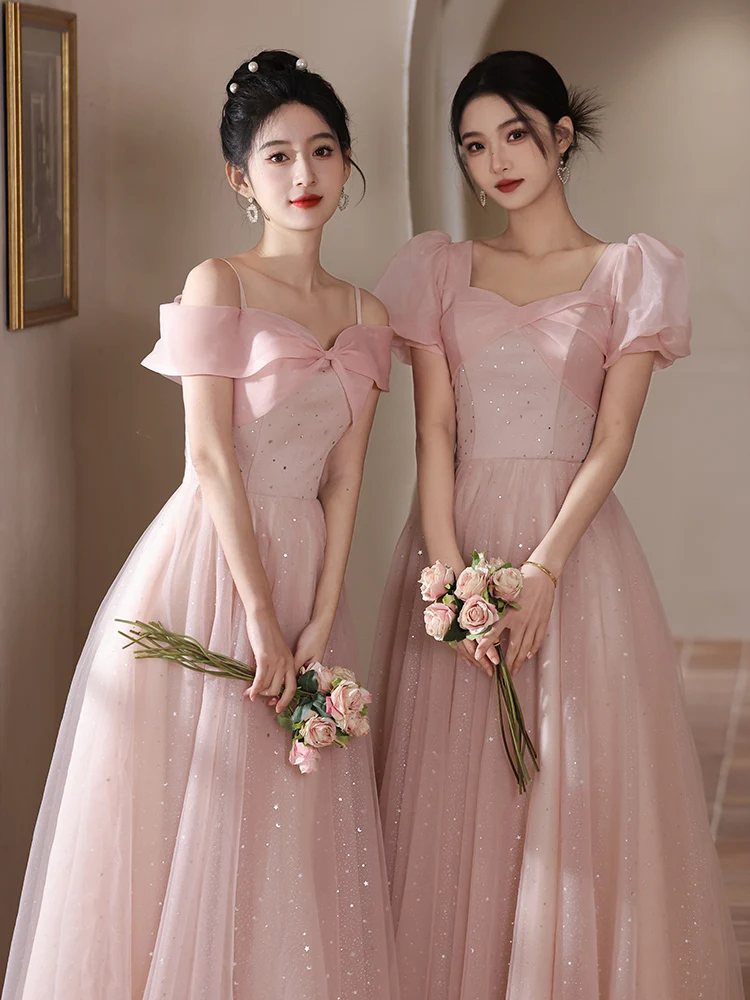 Bridesmaid Dresses Women's 2026 New Summer Elegant Fairy Atmosphere Miniature Group Graduation Gown Korean Style mid Waist
Bridesmaid Dresses Women's 2026 New Summer Elegant Fairy Atmosphere Miniature Group Graduation Gown Korean Style mid Waist