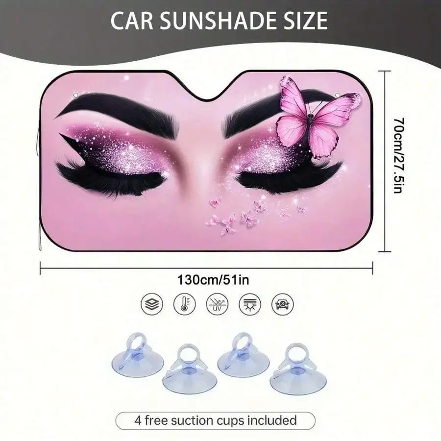 Car Sun Visor With Pink Eyeshadow Butterfly Design Universal Polyester Interior Accessory
Car Sun Visor With Pink Eyeshadow Butterfly Design Universal Polyester Interior Accessory