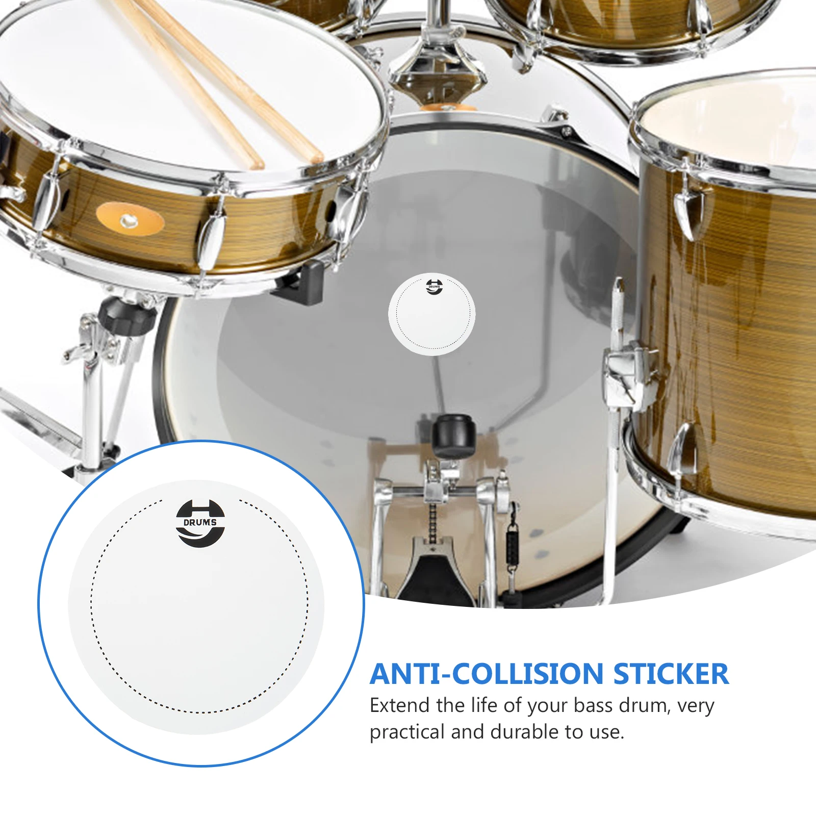 Electric Anti collision Stickers Black Cloth Durable Reusable Protective Drum Kit Supplies Bass Drum Patch Parts
Electric Anti collision Stickers Black Cloth Durable Reusable Protective Drum Kit Supplies Bass Drum Patch Parts