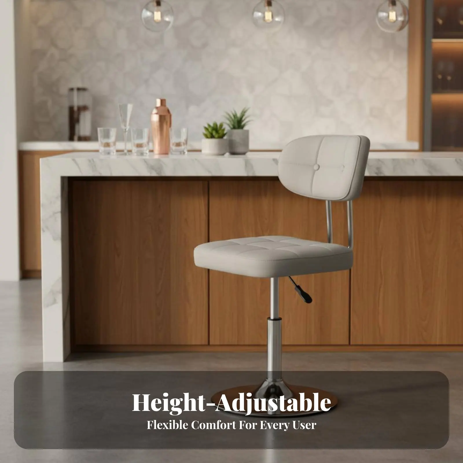 Adjustable rotate Stool with Armrests Sturdy Base barstool Built-in Footrest Modern Design for Adults, Bar, Reception Desk, Home
Adjustable rotate Stool with Armrests Sturdy Base barstool Built-in Footrest Modern Design for Adults, Bar, Reception Desk, Home