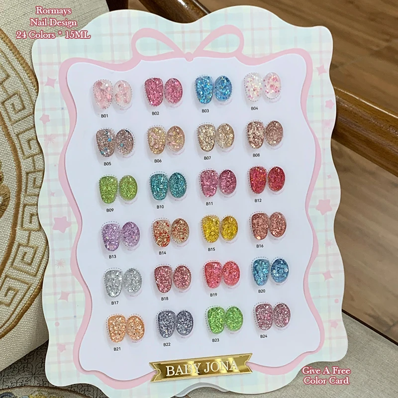 Гель-лак для ногтей BABY JONA, 24 цвета, с эффектом блеска и блесток, светоотражающий, УФ/LED, стойкий, для салонов красоты
Гель-лак для ногтей BABY JONA, 24 цвета, с эффектом блеска и блесток, светоотражающий, УФ/LED, стойкий, для салонов красоты
